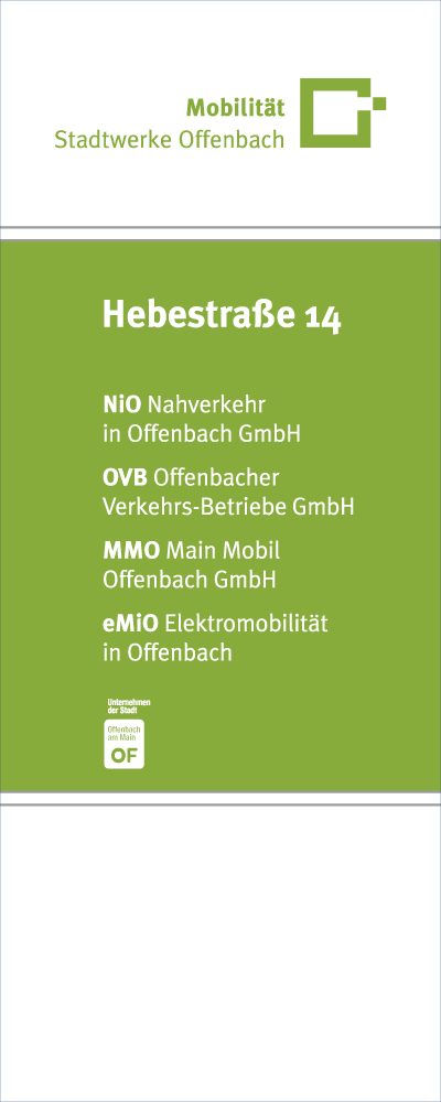 stelengestaltung für die einfahrt des stadtwerke unternehmens ovb