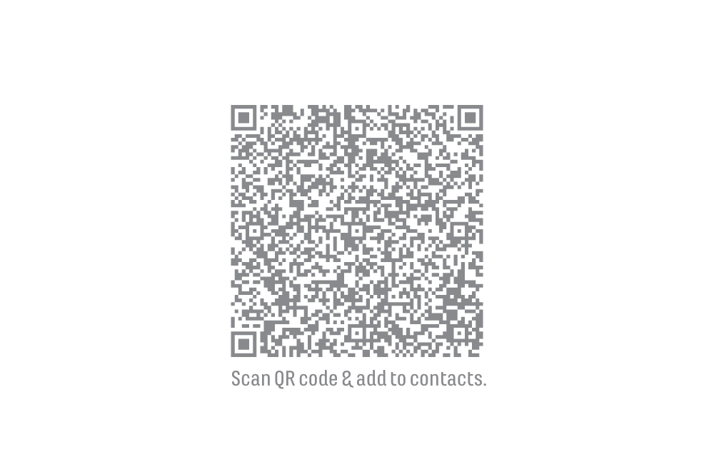 qr-code auf visitenkarte der geschäftsausstattung für die dachmarke im corporate design des medical products herstellers seite 2