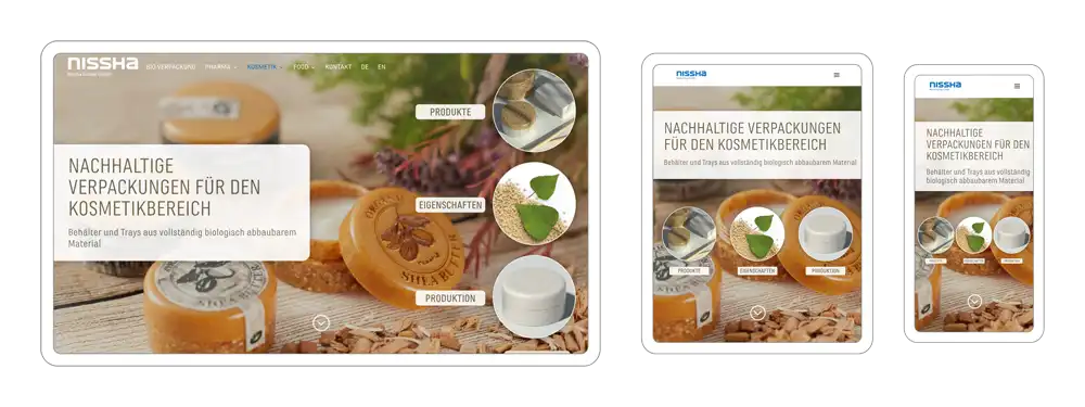 Web design Healthcare Cosmetics
